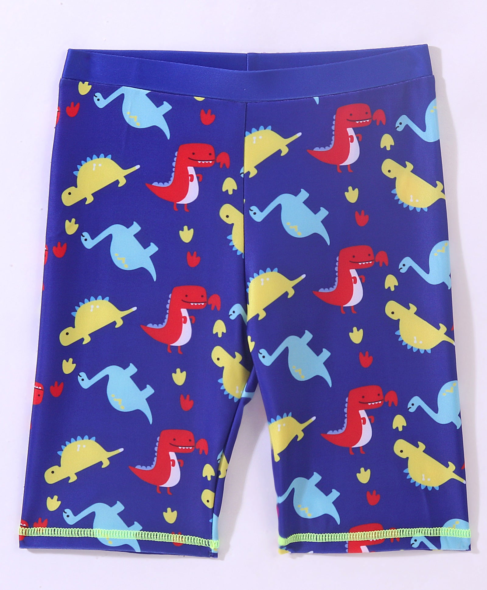 LITTLE DINO PRINT RAGLAN FULL SLEEVES 2 SWIMSUIT - BLUE & RED (2 TO 7 YEARS)