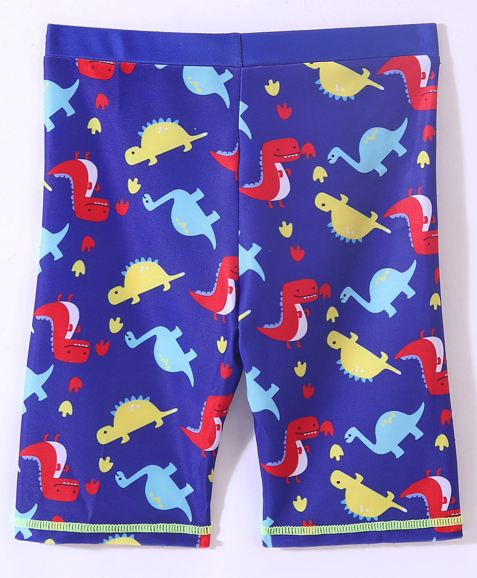LITTLE DINO PRINT RAGLAN FULL SLEEVES 2 SWIMSUIT - BLUE & RED (2 TO 7 YEARS)