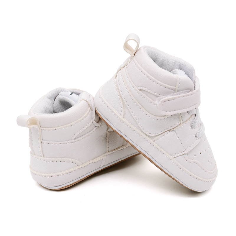 Lace Design High Top Booties - White