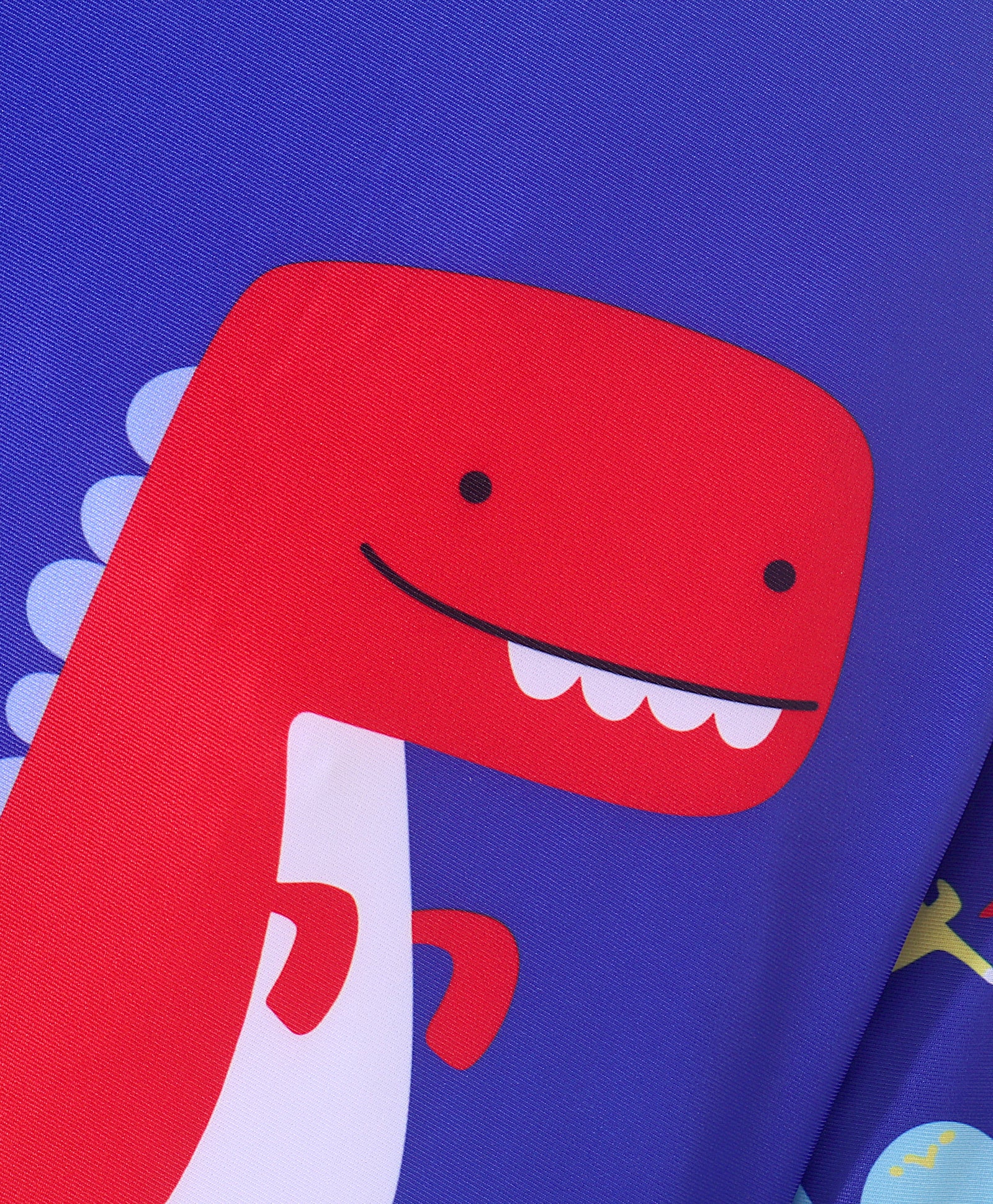 LITTLE DINO PRINT RAGLAN FULL SLEEVES 2 SWIMSUIT - BLUE & RED (2 TO 7 YEARS)
