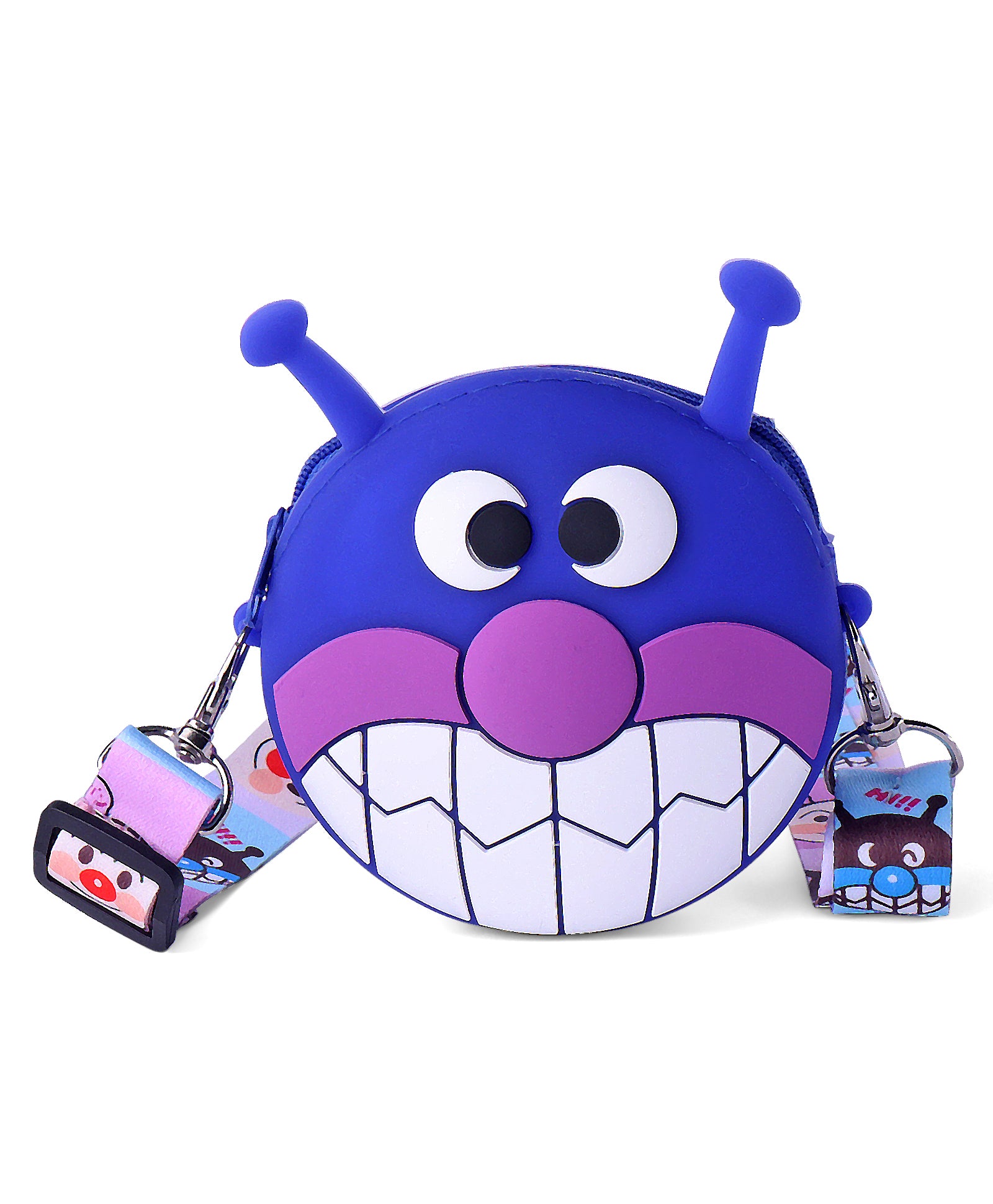 Googly Eyes Face Silicone Sling Bag - Blue