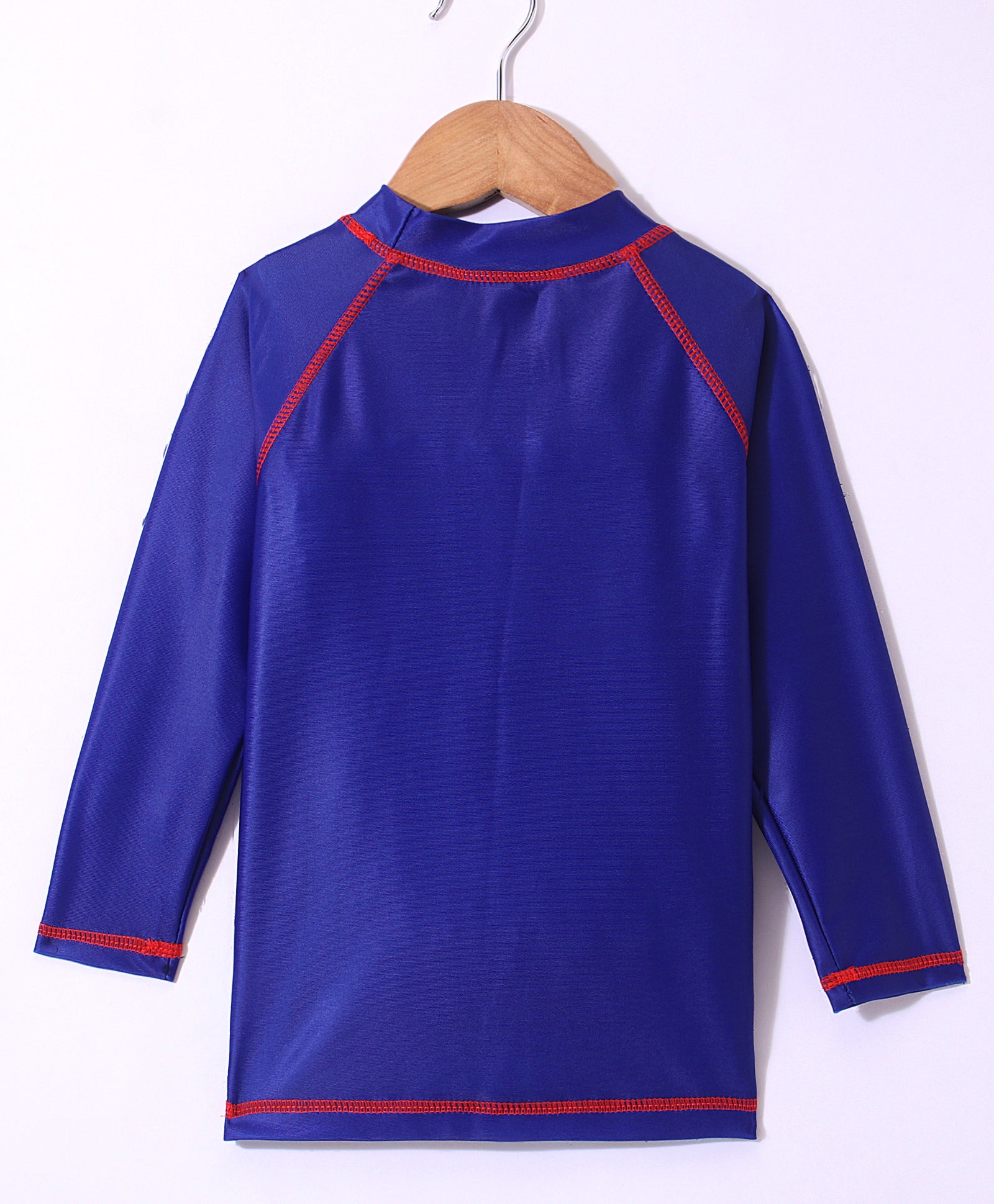 JAWS PRINT RAGLAN FULL SLEEVES 2 PICE SWIMSUIT - NAVY BLUE (2 TO 7 YEARS)