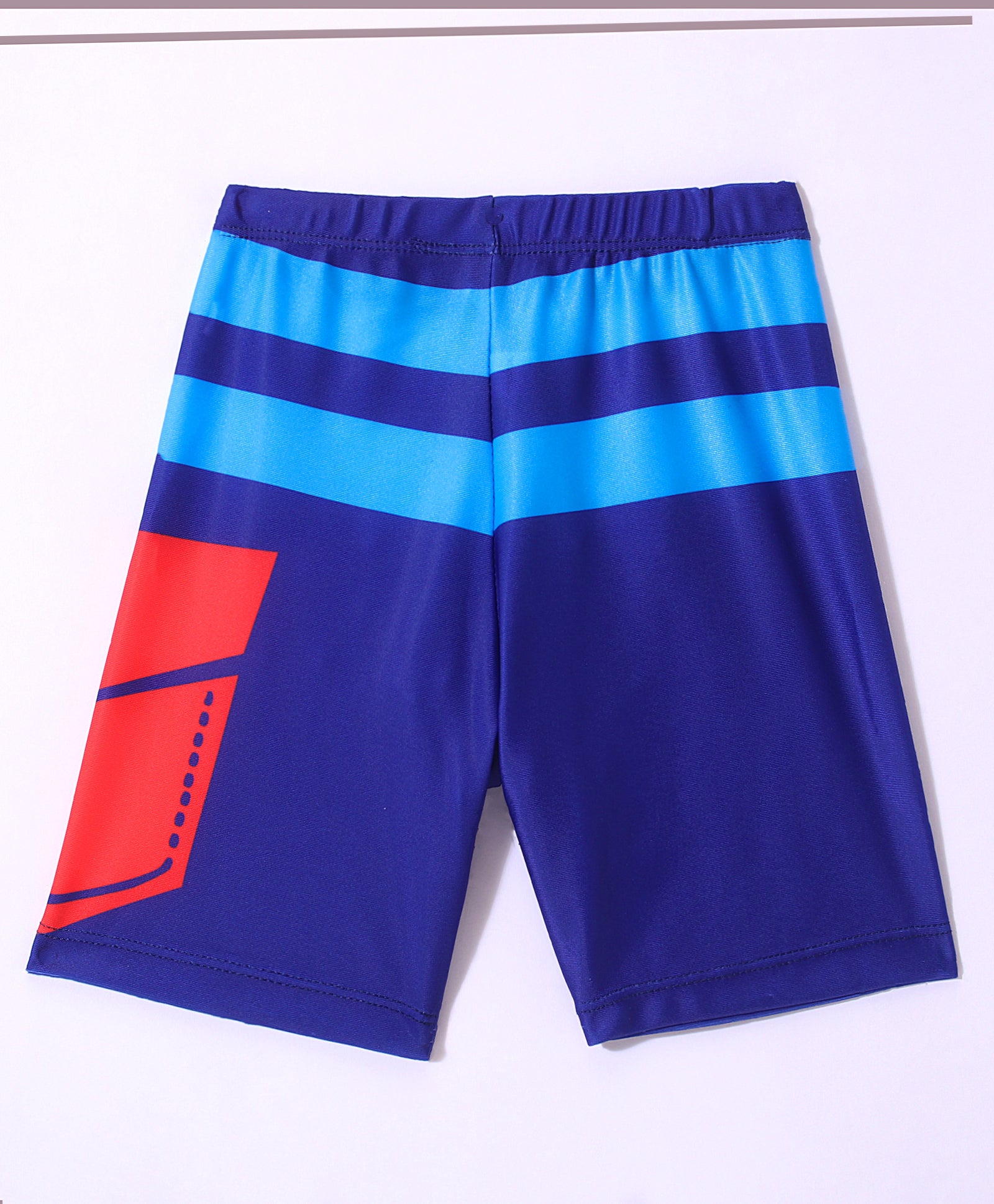 JAWS PRINT RAGLAN FULL SLEEVES 2 PICE SWIMSUIT - NAVY BLUE (2 TO 7 YEARS)