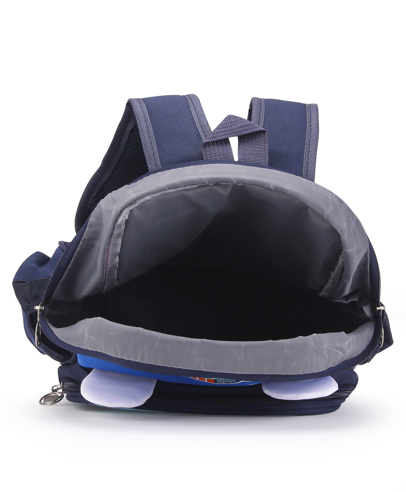 Dinosaur Print Double Pocket Backpack - Blue