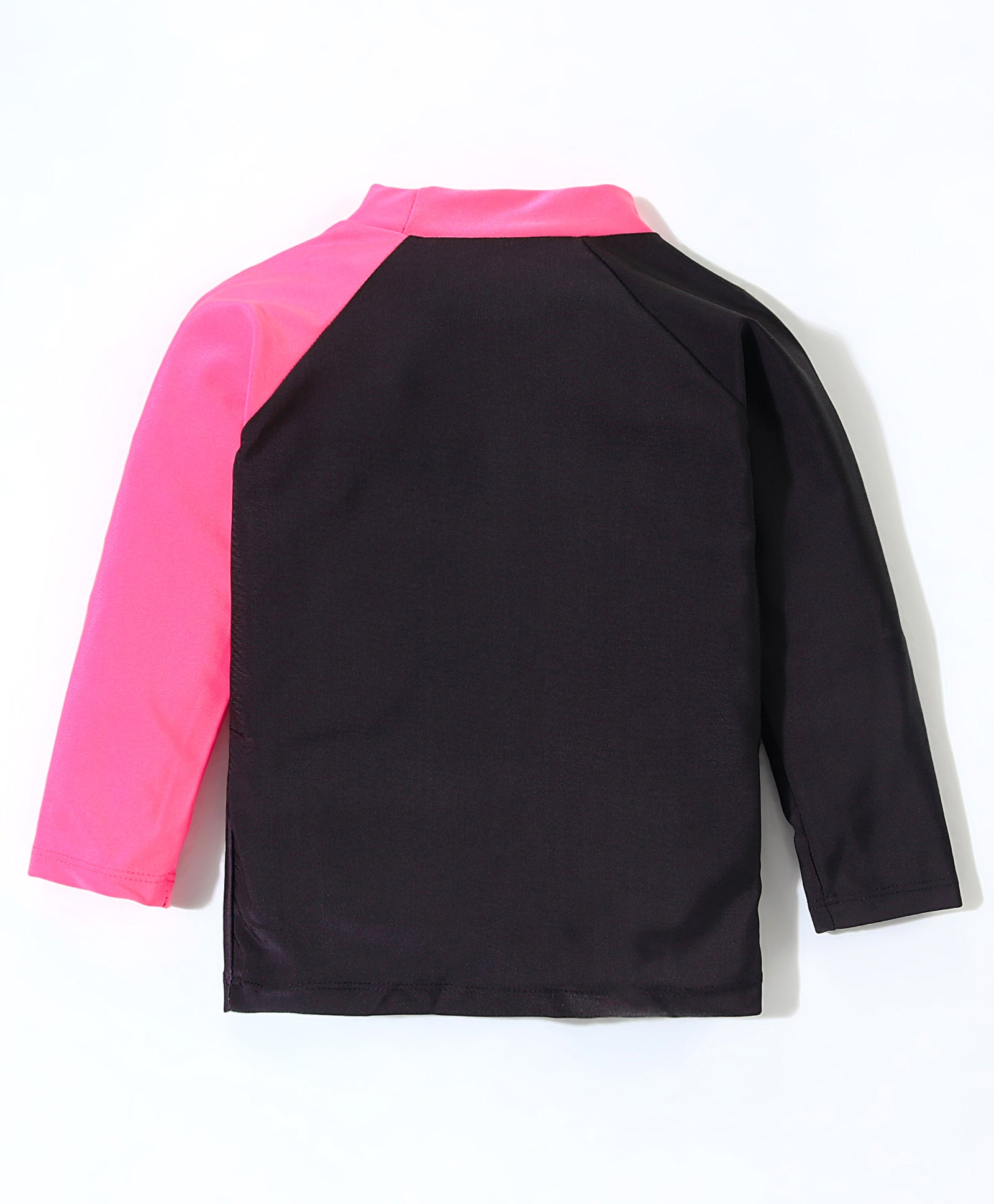 SURF PRINTED RAGLAN SLEEVES 3 PIECE SWIMSUIT - BLACK & PINK (3 TO 10 YEARS)