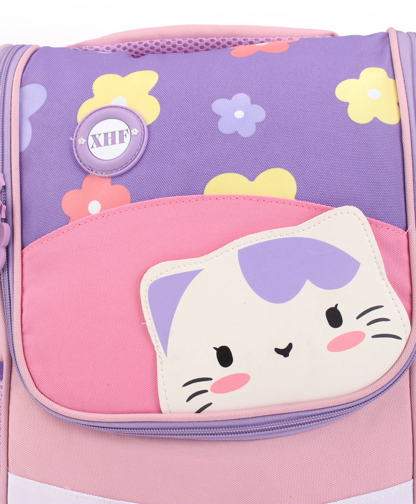 Cat Print Backpack - Pink