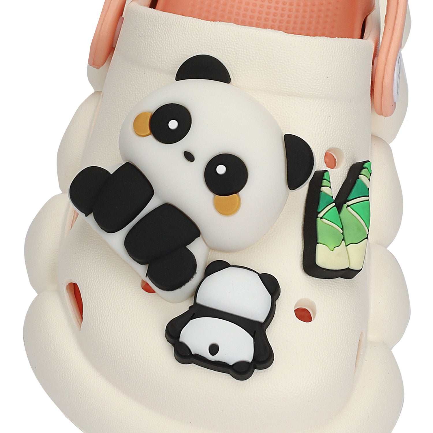 Panda Applique Detailed Clogs - Pink
