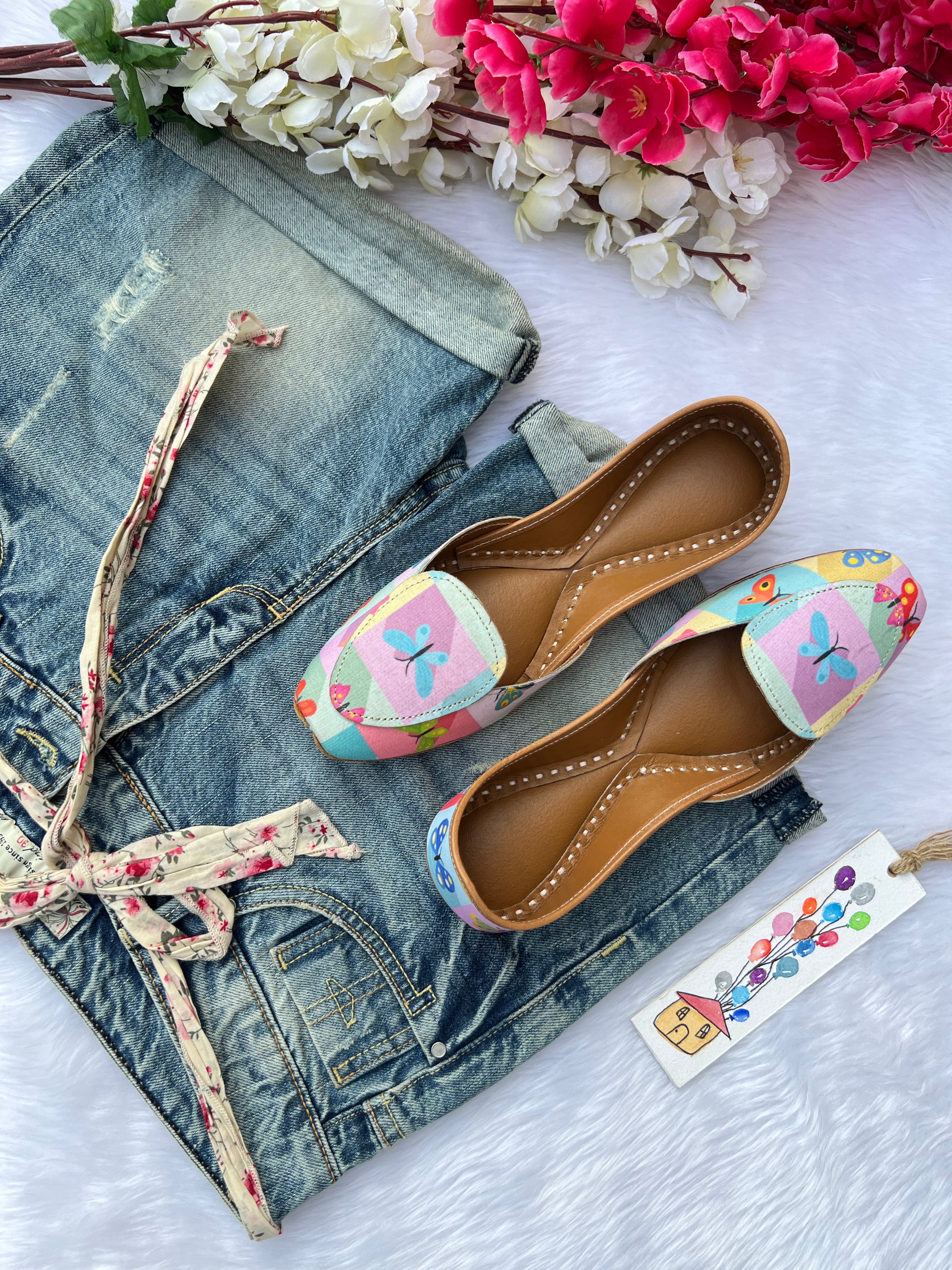 COLOURFUL BUTTERFLY  LOAFERS