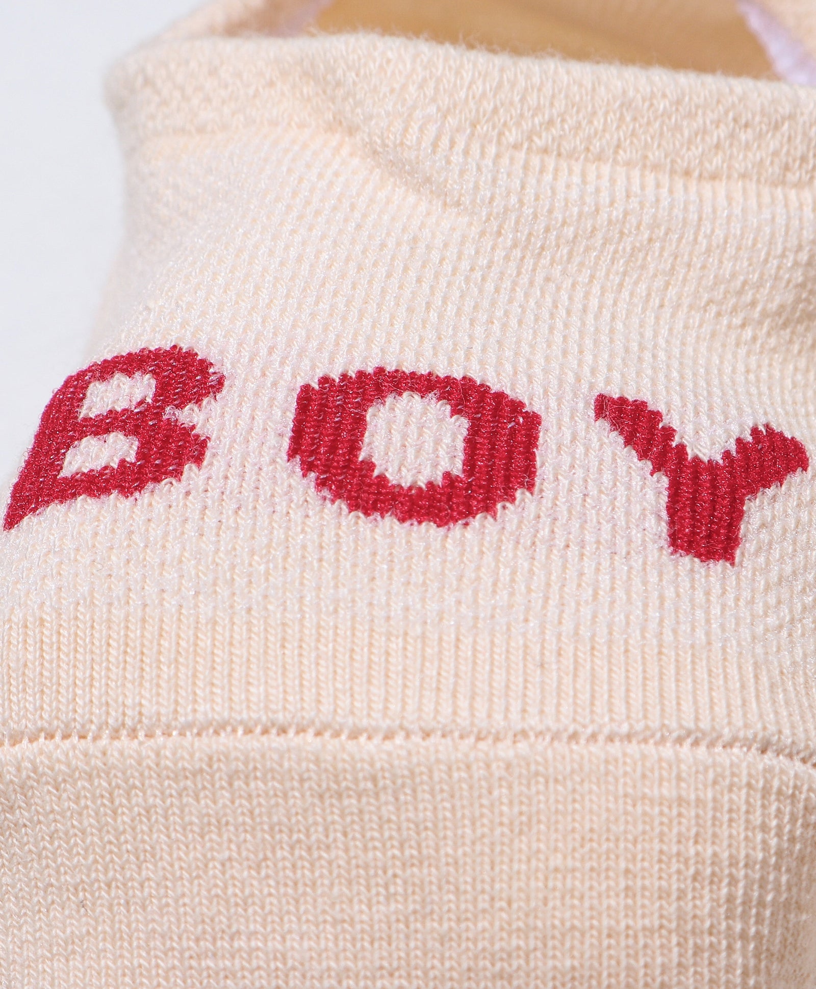 Pack of 2 Stripes & Boy Text Print Anti Skid Loafer Socks - Beige & Grey (1 TO 12 YEARS)