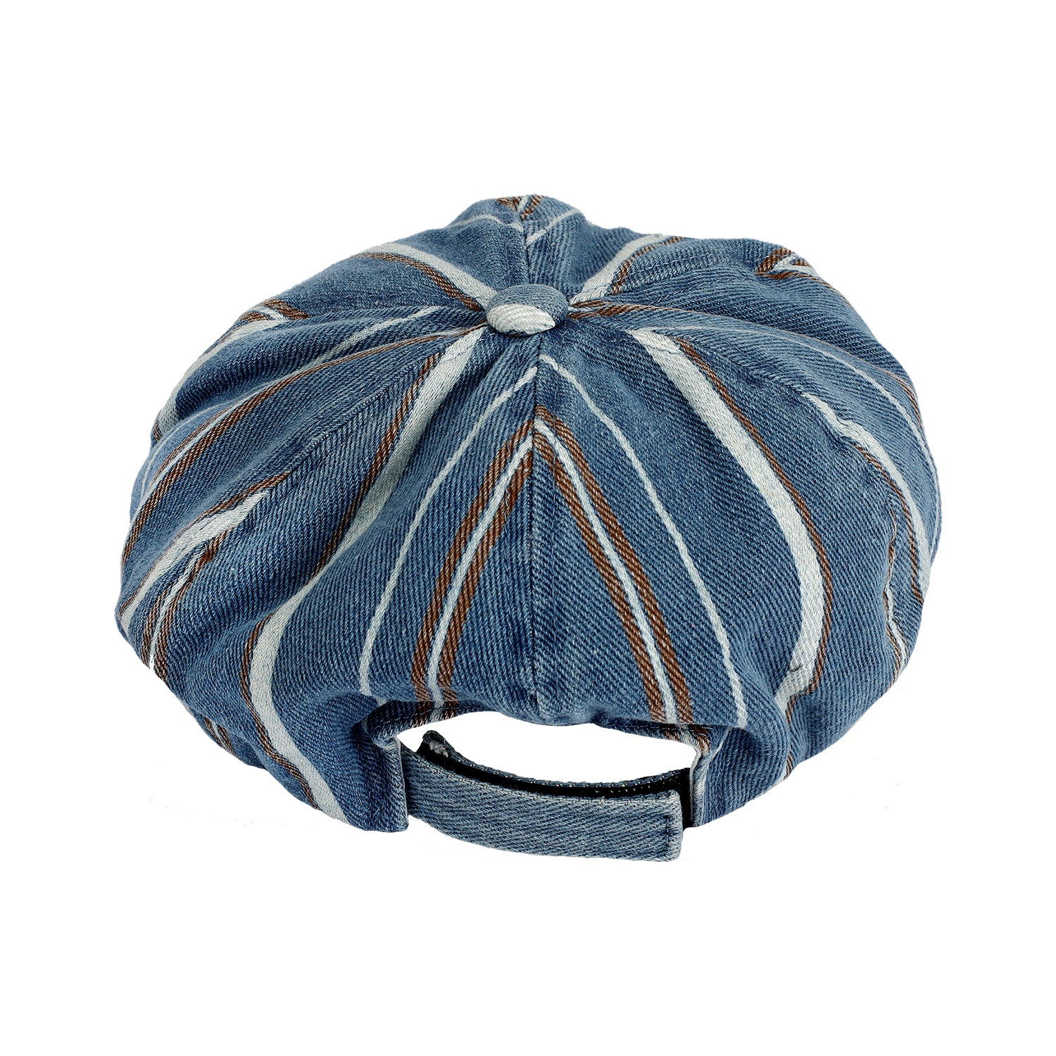 STRIPES PRINT DENIM CAP - BLUE (3 YEARS TO 6 YEARS)