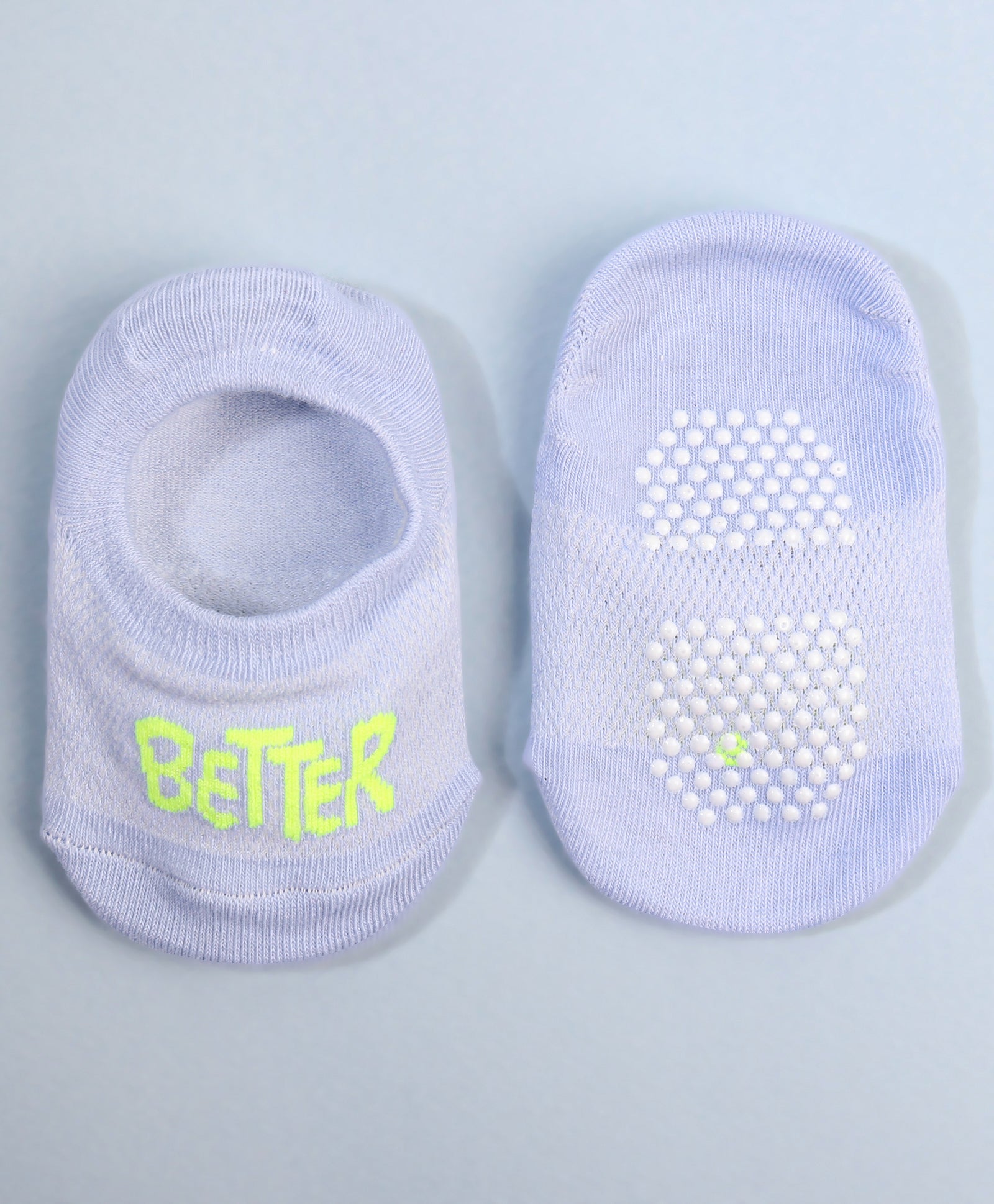 Better & Bear Print Loafer Socks Pack of 2 - Blue & White ( 1 TO 12 YEARS)