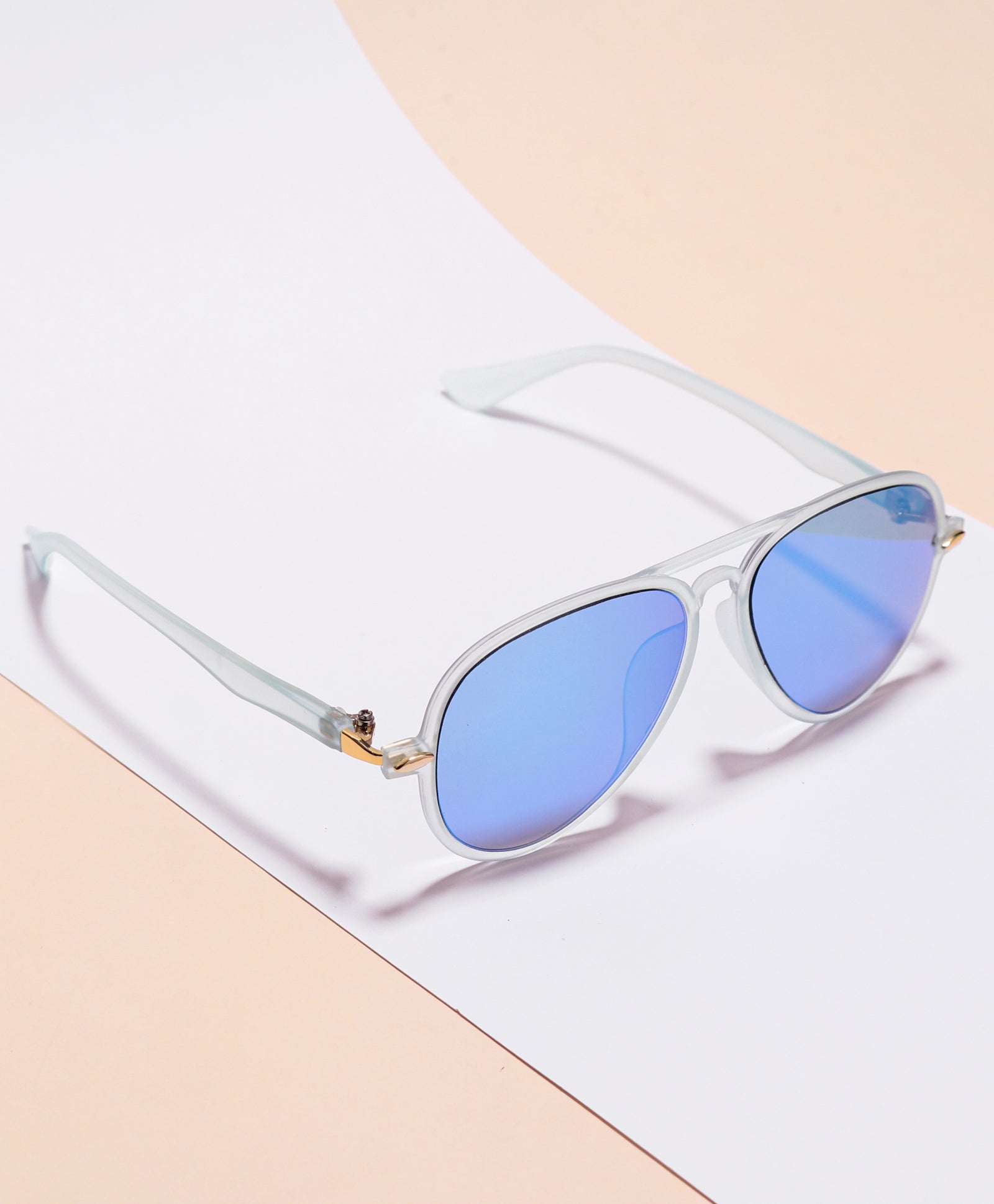 AVIATOR SHAPE MIRRORED SUNGLASSES - BLUE (5 YEARS TO 10 YEARS)