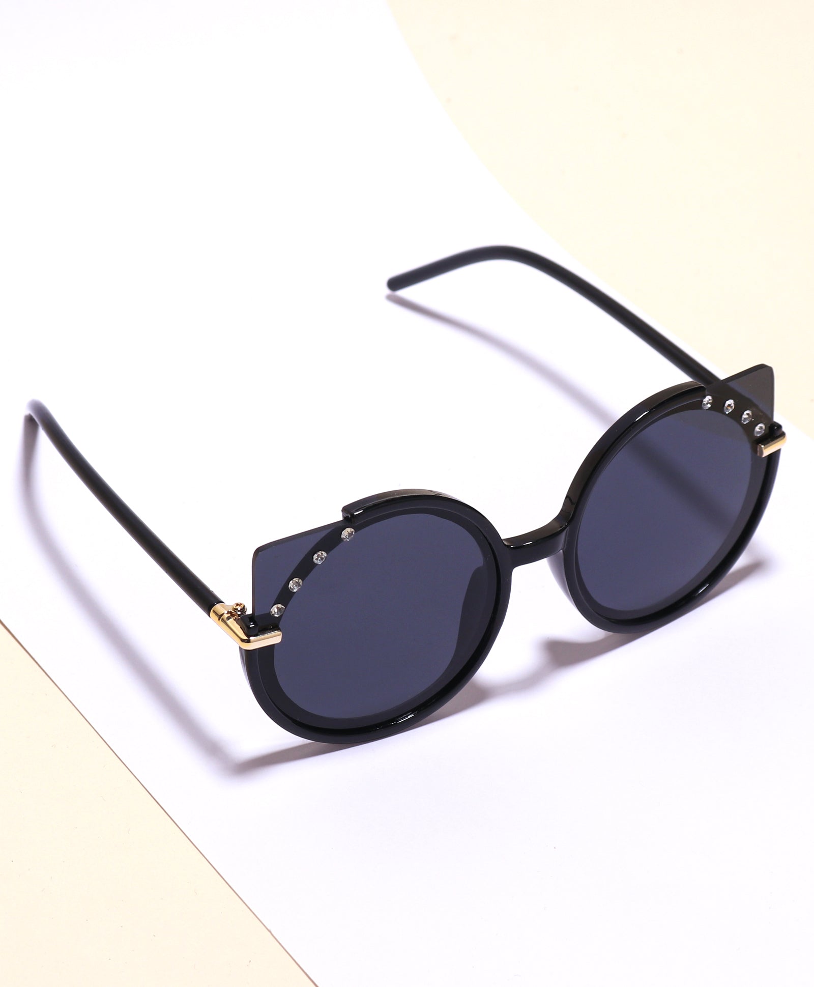 BEADS EMBELLISHED SUNGLASSES - BLACK(5 YEARS TO 10 YEARS)