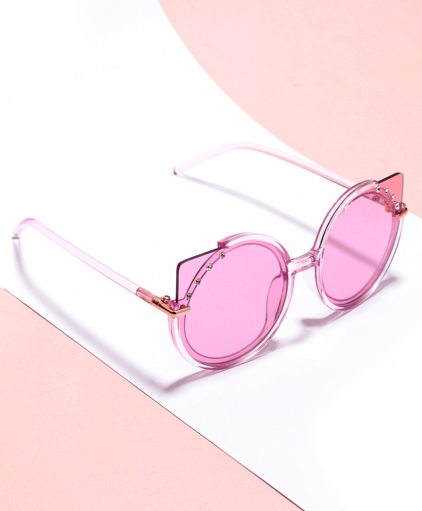BEADS EMBELLISHED SUNGLASSES - PINK (5 YEARS TO 10 YEARS)