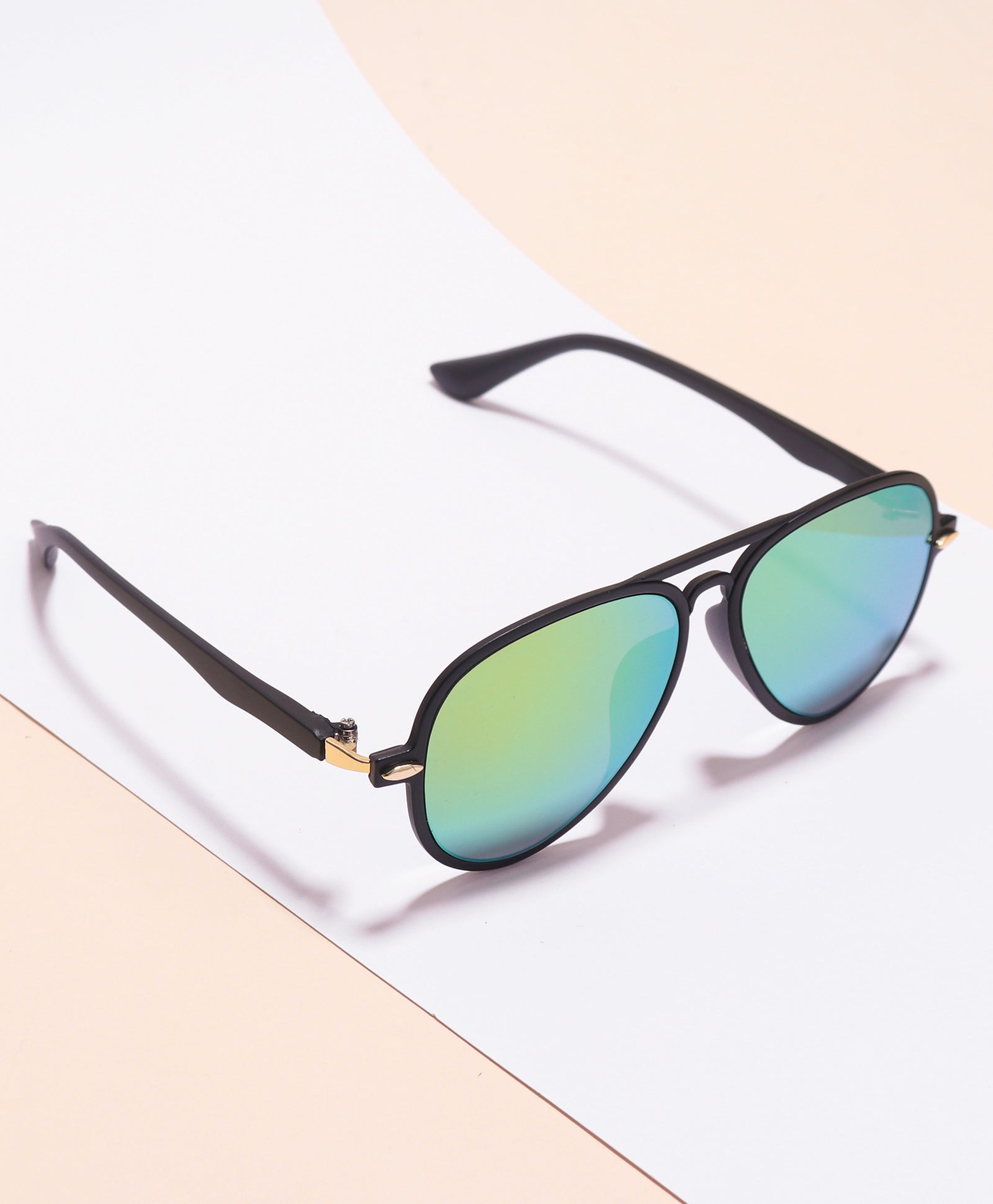 AVIATOR SHAPE MIRRORED SUNGLASSES - YELLOW (5 YEARS TO 10 YEARS)