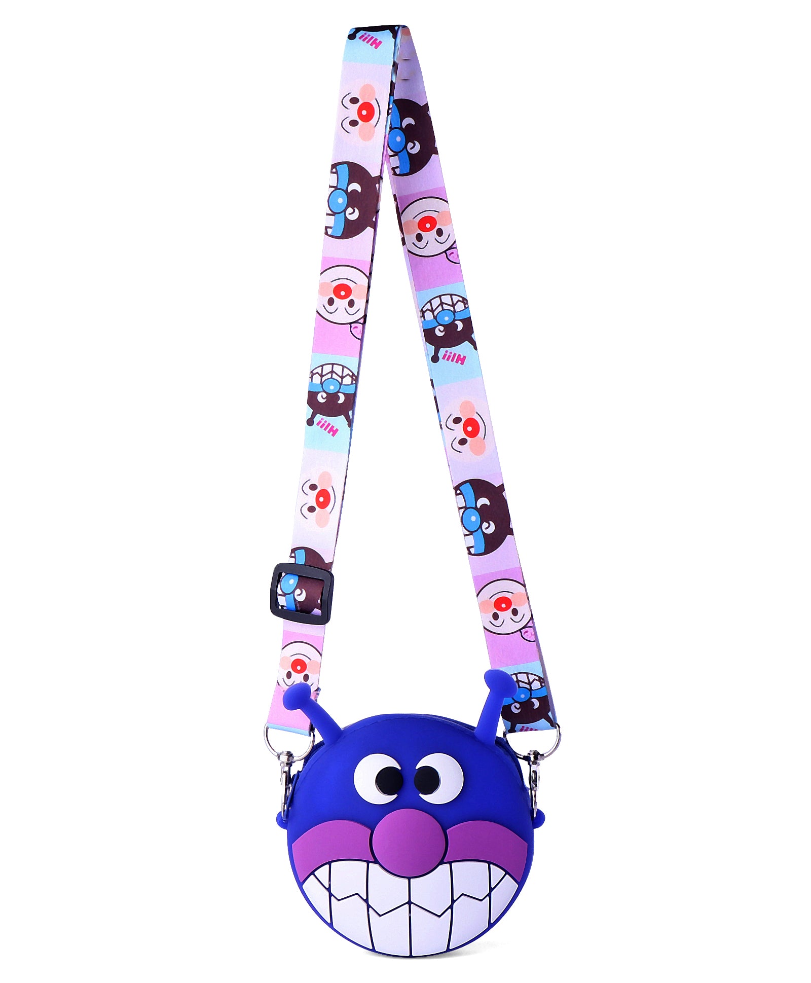 Googly Eyes Face Silicone Sling Bag - Blue