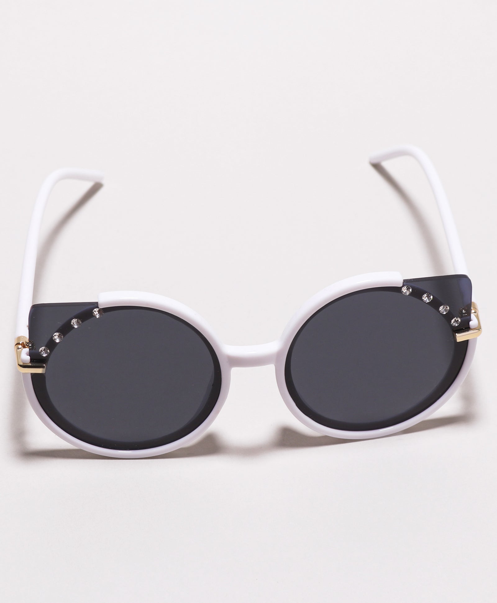 BEADS EMBELLISHED SUNGLASSES - WHITE (5 YEARS TO 10 YEARS)