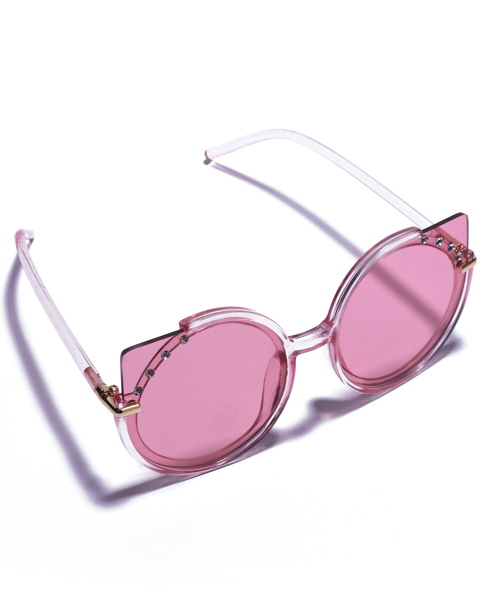 BEADS EMBELLISHED SUNGLASSES - PINK (5 YEARS TO 10 YEARS)