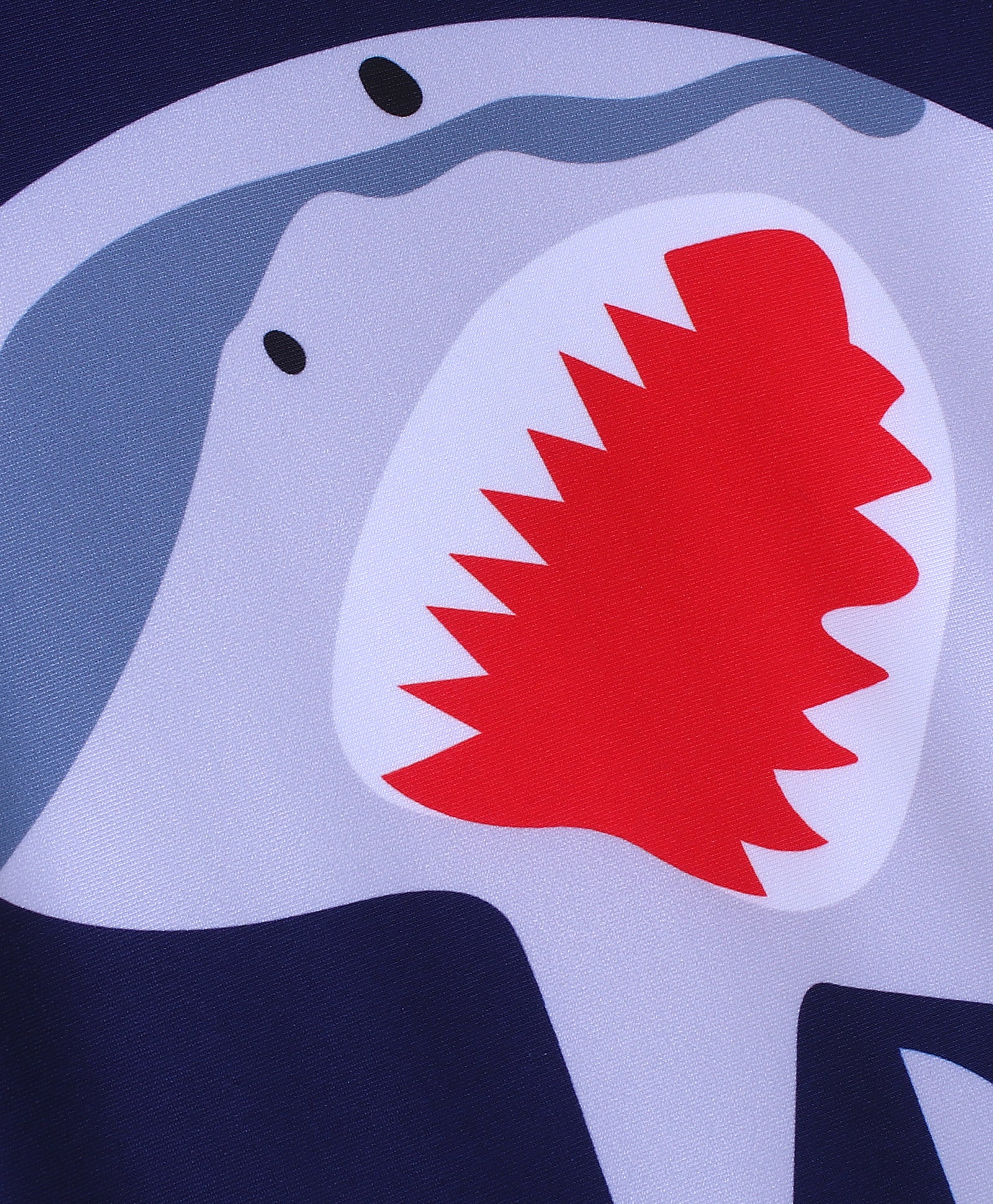 SHARK PRINT HALF SLEEVES LEGGED SWIMSUIT - NAVY BLUE (2 TO 7 YEARS)